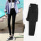 Pantalones Vaqueros Cintura Alta para Mujer - Ajuste Ceñido, Largo Capri, Negro