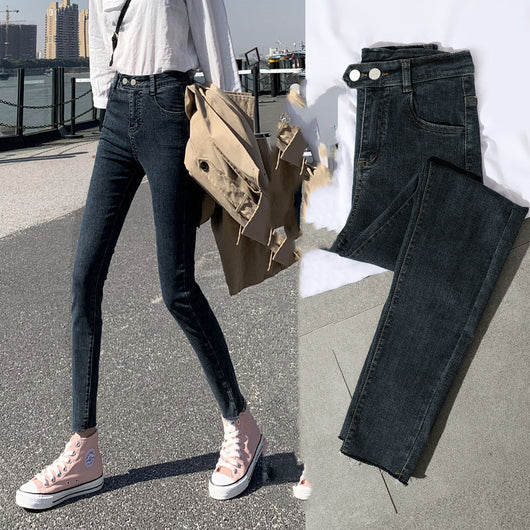 Pantalones Vaqueros Cintura Alta para Mujer - Ajuste Ceñido, Largo Capri, Negro - Image 8