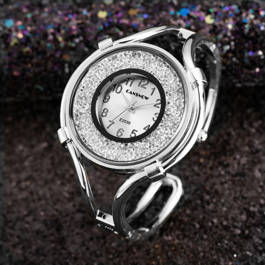 Reloj Pulsera de Moda para Dama - Acero Inoxidable con Diamantes - Image 5