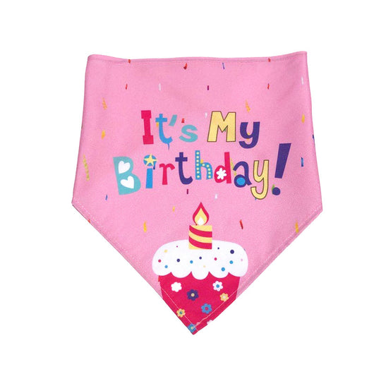 Toalla Triangular Cumpleaños para Mascotas - Diseño Festivo para Perros