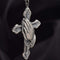 Collar Cruz de Plata Vintage para Hombre y Mujer - Dije de Oración Clásico Artesanal