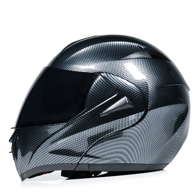 Casco Integral de Fibra de Carbono con Doble Espejo para Moto y Bicicleta Eléctrica - Image 2