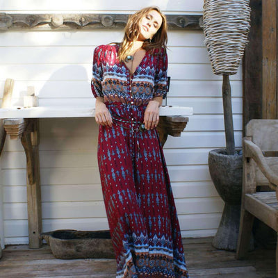 Vestido Playero Bohemio Estampado para Mujer - Image 8