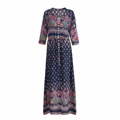 Vestido Playero Bohemio Estampado para Mujer - Image 10