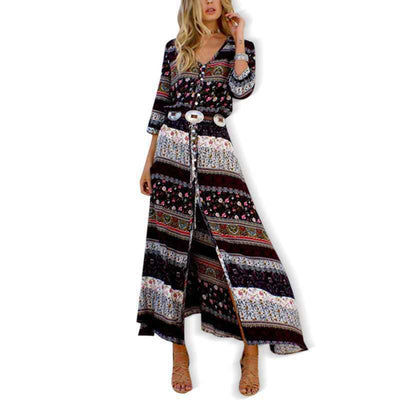 Vestido Playero Bohemio Estampado para Mujer - Image 5