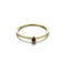 Autumn Harvest Wheat Ear Pequeño Gem Ring Pure 9K Dorado Natural Ruby Simple Ring Pure 9K Dorado ruby ring 9