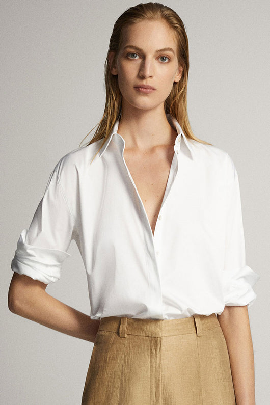 Camisa Blanca de Algodón Puro con Corte Clásico - Image 7