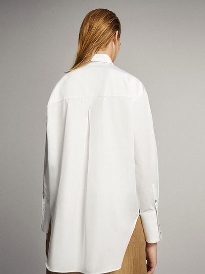 Camisa Blanca de Algodón Puro con Corte Clásico - Image 6