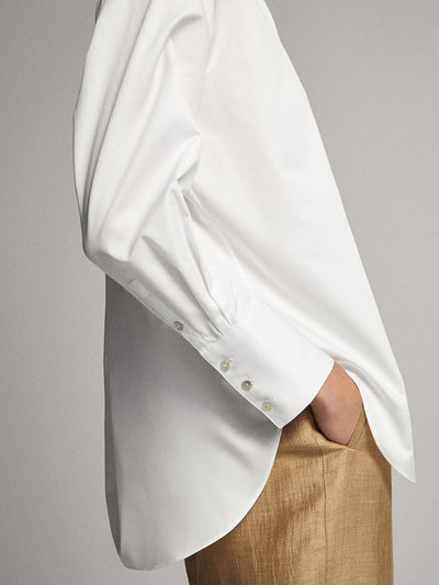 Camisa Blanca de Algodón Puro con Corte Clásico - Image 8