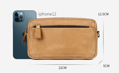 Cartera Clutch para Hombre Cuero Vintage Crazy Horse - Image 5