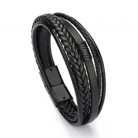 Pulsera de Cuero Genuino Clásica para Hombre - Precio Mayorista