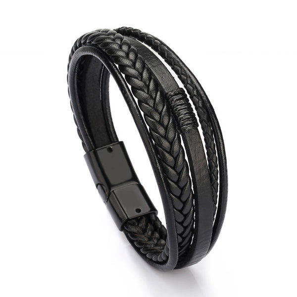 Pulsera de Cuero Genuino Clásica para Hombre - Precio Mayorista