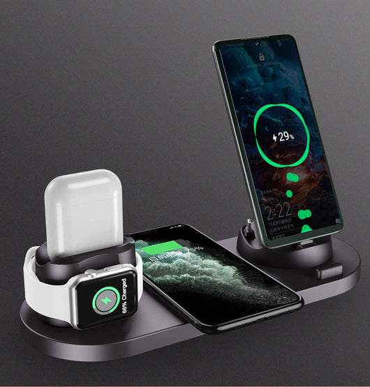 Cargador Inalámbrico Triple para Celular, Auriculares y Reloj Inteligente - Image 10