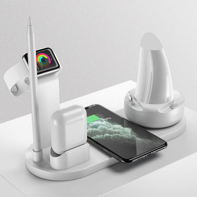 Cargador Inalámbrico Triple para Celular, Auriculares y Reloj Inteligente - Image 6