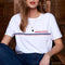 Camiseta de Algodón Estilo Náutico Retro Francés con Letras