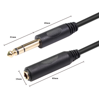 Cable Adaptador Plug 6.5mm Dorado Macho a Hembra - Image 6