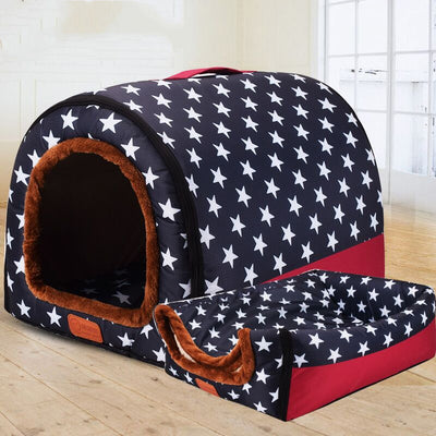 Casa Portátil para Perros Grandes - Caseta Cilíndrica Desmontable y Lavable