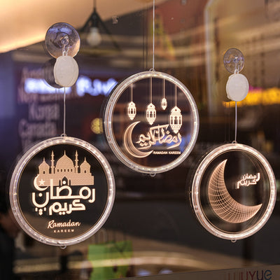 Cortina LED Eid Mubarak Luna y Estrella - Guirnalda Navideña Decorativa - Image 7