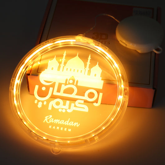 Cortina LED Eid Mubarak Luna y Estrella - Guirnalda Navideña Decorativa - Image 8