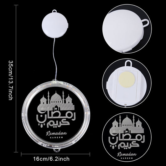 Cortina LED Eid Mubarak Luna y Estrella - Guirnalda Navideña Decorativa - Image 12