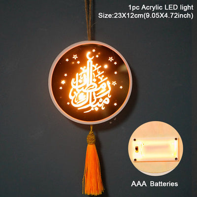Cortina LED Eid Mubarak Luna y Estrella - Guirnalda Navideña Decorativa - Image 20