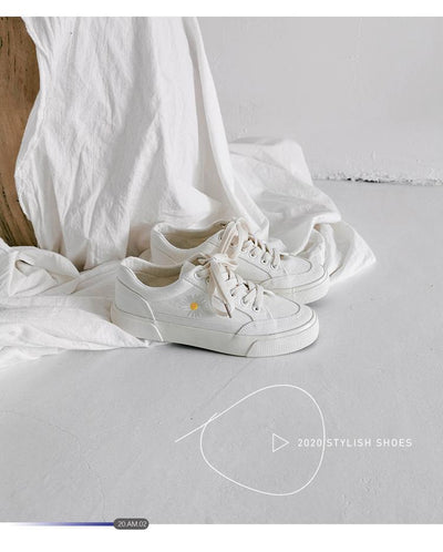 Zapatillas de Lona Blancas para Mujer - Estilo Margarita Primavera - Image 8