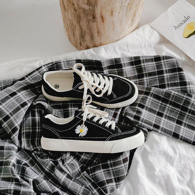 Zapatillas de Lona Blancas para Mujer - Estilo Margarita Primavera - Image 2