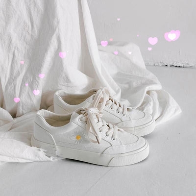 Zapatillas de Lona Blancas para Mujer - Estilo Margarita Primavera - Image 5