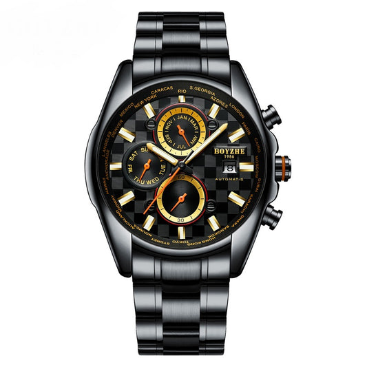 Reloj Mecánico Automático Luminoso Impermeable para Hombre de Negocios