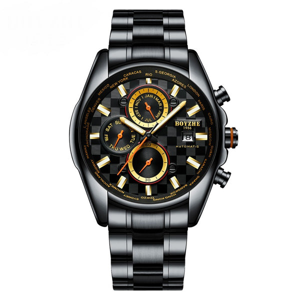 Reloj Mecánico Automático Luminoso Impermeable para Hombre de Negocios