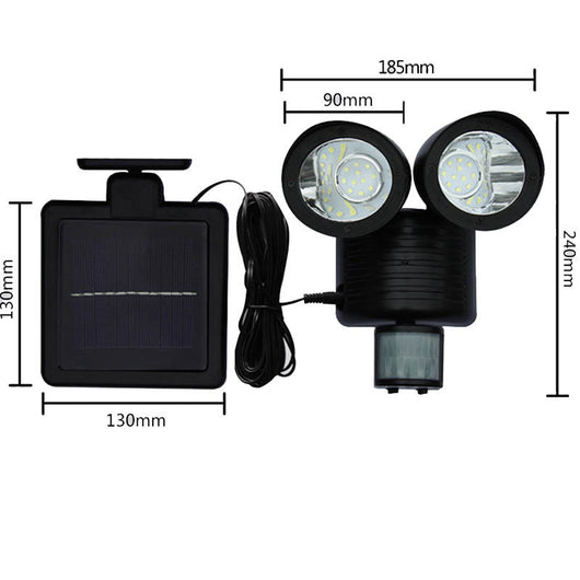 Luminaria Solar Dual con Sensor de Movimiento - Impermeable para Exteriores - Image 8