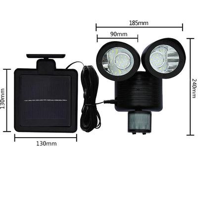 Luminaria Solar Dual con Sensor de Movimiento - Impermeable para Exteriores - Image 3