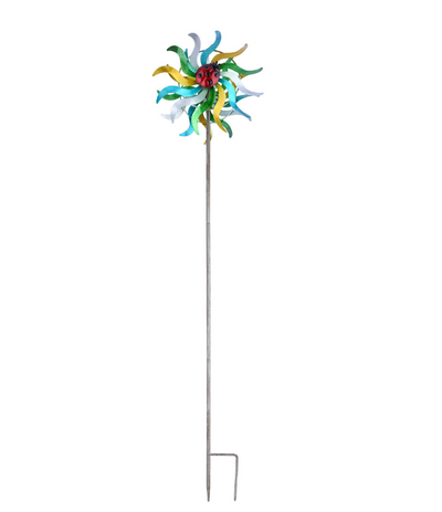 Molino de Viento Decorativo Girasol y Colibrí para Jardín - Image 8