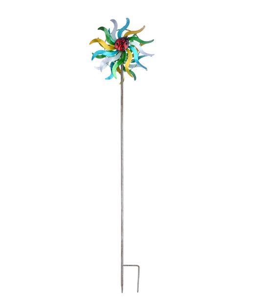Molino de Viento Decorativo Girasol y Colibrí para Jardín - Image 8