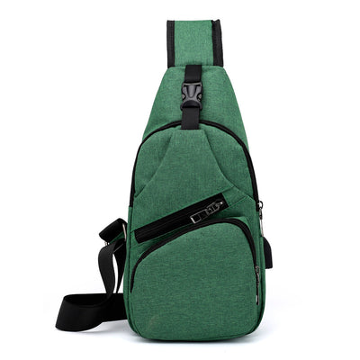 Mochila Bandolera Hombre Canvas con Carga USB - Bolsa Crossbody Deportiva - Image 4