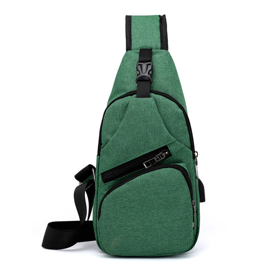 Mochila Bandolera Hombre Canvas con Carga USB - Bolsa Crossbody Deportiva - Image 4