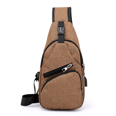Mochila Bandolera Hombre Canvas con Carga USB - Bolsa Crossbody Deportiva - Image 6