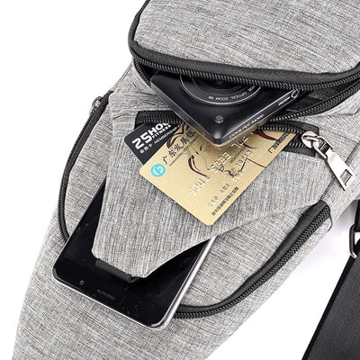 Mochila Bandolera Hombre Canvas con Carga USB - Bolsa Crossbody Deportiva - Image 8