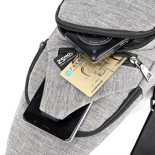 Mochila Bandolera Hombre Canvas con Carga USB - Bolsa Crossbody Deportiva - Image 8