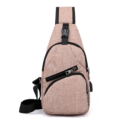 Mochila Bandolera Hombre Canvas con Carga USB - Bolsa Crossbody Deportiva - Image 3