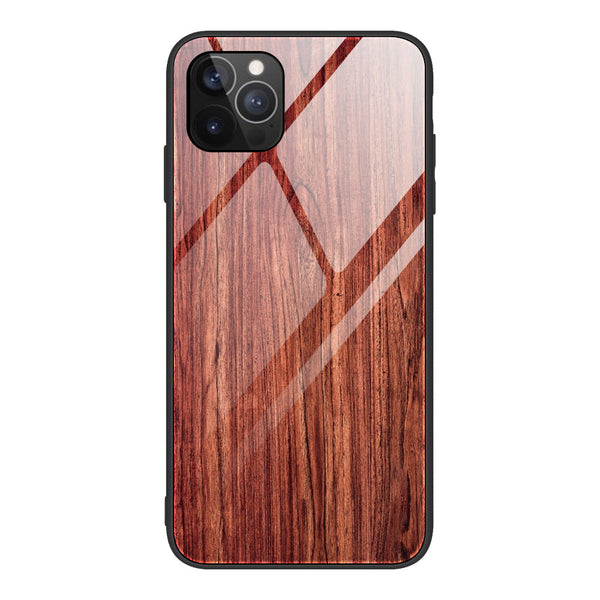 Funda Protectora de Vidrio con Textura de Madera Anti Caídas