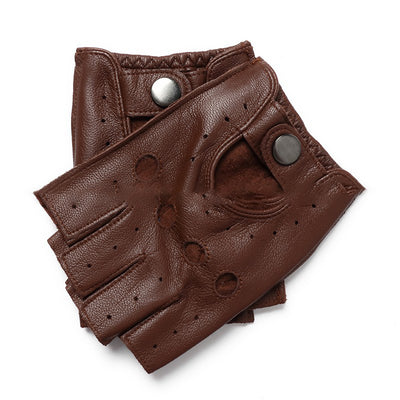 Guantes de Piel de Oveja Cortos para Hombre - Diseño Delgado - Image 6