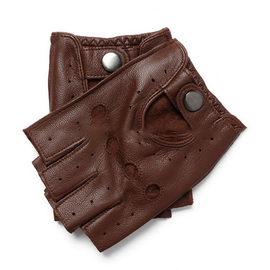 Guantes de Piel de Oveja Cortos para Hombre - Diseño Delgado