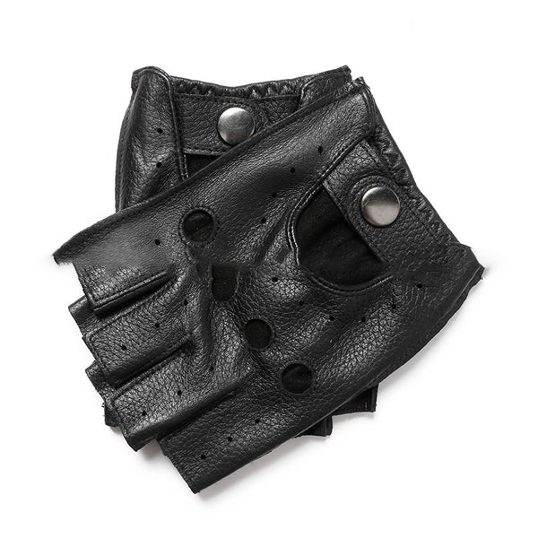 Guantes de Piel de Oveja Cortos para Hombre - Diseño Delgado - Image 3