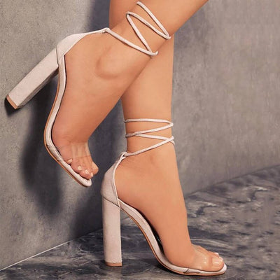 Sandalias Romanas de Tacón Alto con Tiras Cruzadas - Image 4