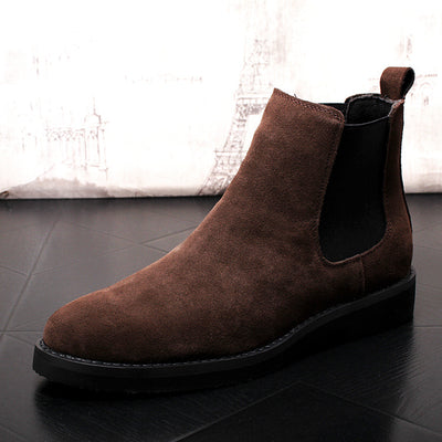 Botas Vaqueras Cortas de Terciopelo Cálido para Hombre