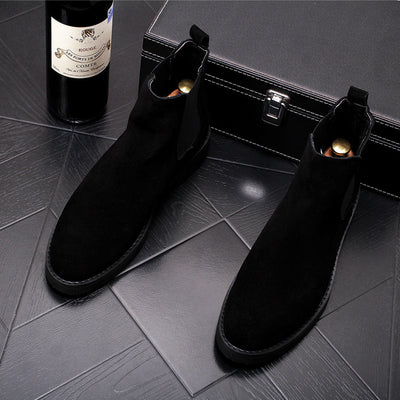 Botas Vaqueras Cortas de Terciopelo Cálido para Hombre - Image 3