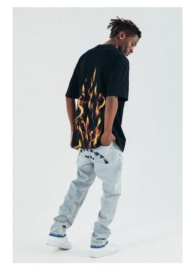 Playera Fire Cuello Redondo Manga Corta para Hombre - Image 8