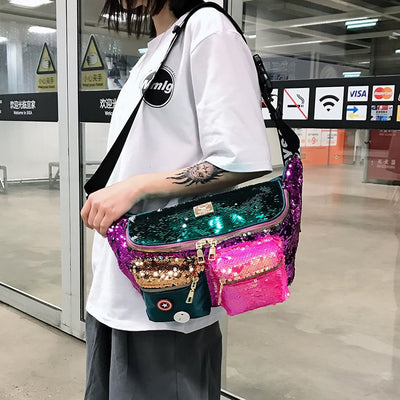 Bolso de Hombro para Mujer con Lentejuelas y Doble Bolsillo - Imagen 7