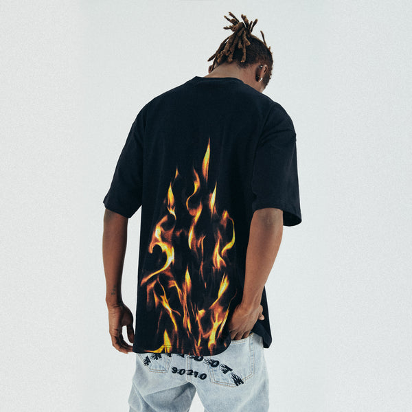 Playera Fire Cuello Redondo Manga Corta para Hombre - Image 3